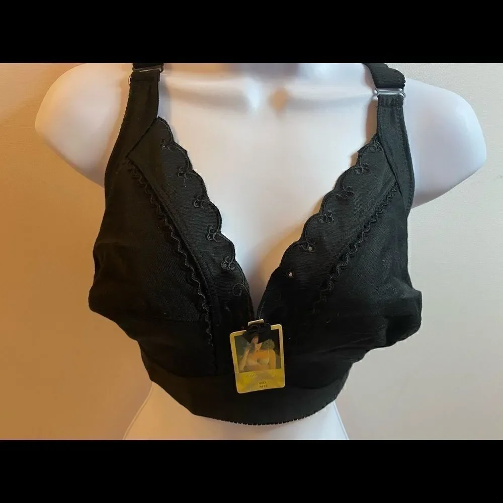 🎀Lynda’s world fashion embroidery floral Bra 36D